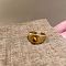 Zinc Alloy with Natural Tiger Eye Finger Rings, Flat Round, Inner Diameter: Adjustable