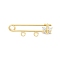 Brass Micro Pave Cubic Zirconia Brooch Findings, Lead Free & Cadmium Free, Long-Lasting Plated, Butterfly, Real 18K Gold Plated, 10x32.5x5.5mm, Hole: 2mm