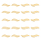 20Pcs 201 Stainless Steel Connector Charms, Wave Links, Real 24K Gold Plated, 30x9x0.8mm, Hole: 1.5mm