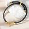Adjustable Nylon Cord Bracelets, Brass Micro Pave Cubic Zirconia Letter Charms Jewelry for Women Men, Rack Plating, Long-Lasting Plated, Letter P, 1/8 inch(0.3cm), Inner Diameter: 2-5/8 inch(6.6cm)