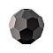 Preciosa® Crystal Beads, Czech Crystal, 451 19 602 Round, 23980 Jet, 3mm, Hole: 0.5mm