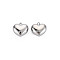 Non-Tarnish 304 Stainless Steel Charms, Heart, Stainless Steel Color, 10x10x6mm, Hole: 1.2mm