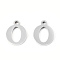 201 Stainless Steel Charms, Alphabet, Letter.O, 9x7x1mm, Hole: 1mm