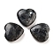 Heart Natural Larvikite Palm Stones, Anxiety Healing Thumb Stone, 19.5~20.5x20~20.5x5.8~6.8mm