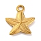 Ocean Theme 304 Stainless Steel Pendants, Real 18K Gold Plated, Starfish, 21.5x19x3mm, Hole: 2.8mm
