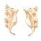 Brass Pendants, Cadmium Free & Nickel Free & Lead Free, Flower Charm, Real 18K Gold Plated, 23x11x3mm, Hole: 1.4mm