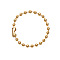 Trendy hip-hop Stainless Steel Ball Chains Bracelet Unisex Fashion Hand Accessory, Golden, 8-1/4 inch(21cm)