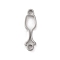 304 Stainless Steel Hollow Connector Charms, Laser Cut, Wine Glass Links, Stainless Steel Color, 17x5x1.5mm, Hole: 1.8mm