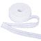 GORGECRAFT 11 Yards Double Ruffle Lace Trim 22mm Wide White Pleated Fabric Ribbon Gathered Ruffled Chiffon Elastic Stretch Lace Edge Trimmings for DIY Sewing Wedding Bridal Dress Decor