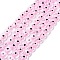 Handmade Evil Eye Lampwork Flat Round Bead Strands, Pink, 10x4mm, Hole: 1mm, about 38pcs/strand, 14.96 inch