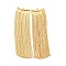Brass Tassel Big Pendants, Long-Lasting Plated, Nickel Free, Real 18K Gold Plated, 49.5x13.5x1mm, Hole: 1.2mm