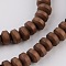 Frosted Rondelle Electroplate Non-magnetic Synthetic Hematite Beads Strands, Copper Plated, 4x2.5mm, Hole: 1mm, about 159pcs/strand, 16.14 inch