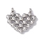 Non-Tarnish 304 Stainless Steel Pendants, Hollow, Heart Charms, Stainless Steel Color, 17.5x19x3mm, Hole: 1.8mm