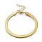 Ion Plating(IP) Unisex 304 Stainless Steel Herringbone Chain Bracelets, with Lobster Claw Clasps, Golden, 7-1/8 inch(18.2cm), 5.3mm