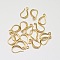 Brass Earring Hooks, Ear Wire, with Horizontal Loop, Cadmium Free & Nickel Free & Lead Free, Real 18K Gold Plated, 15x9x2mm, Hole: 1mm, 18 Gauge, Pin: 1mm