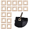 WADORN 16pcs Metal Screw-in Eyelet, 16mm Inner Square Alloy Bag Eyelet Purse Loop Handle Chain Connectors Rings for Handbag Bag Hardware Making Accessories