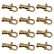 12Pcs Tibetan Style Alloy D-Ring Anchor Shackle Clasps, for Bracelet Making, Antique Bronze, 38x26.5x8.5mm, Hole: 8x5mm and 5mm