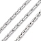 304 Stainless Steel Boston Link Chains, with Spool, Soldered, Stainless Steel Color, 6x2.8x1.3mm, about 32.81 Feet(10m)/Roll