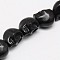 Synthetic Turquoise Beads Strands, Dyed, Skull, Black, 12x10x11mm, Hole: 1mm, about 506pcs/1000g
