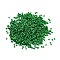 11/0 Two Cut Round Hole Glass Seed Beads, Hexagon, Opaque Colours, Green, 2~2.5x2mm, Hole: 0.8mm, about 12857pcs/pound