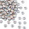 Preciosa® Crystal Hotfix Flatback Stones, Czech Crystal, Round(438 11 612 Chaton Rose VIVA 12 ®), 01000 200 White Opal AB, SS6(1.9~2.1mm)