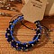 Handmade Summer Vacation Style Synthetic Quartz Braided Beaded Bracelet Sets for Women Girl, Mixed Color, Adjustable, 4pcs/set