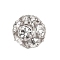 Preciosa® MAXIMA Crystal Stones in Settings, Czech Crystal, 719 36 001 Ball Rondelle with Chatons MAXIMA, 00030 Crystal, Platinum, 8mm