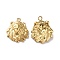 Ion Plating(IP) 304 Stainless Steel Pendants, Lion Charm, Golden, 25x20x4.5mm, Hole: 2.3mm