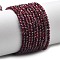 Natural Garnet Beads Strands, Faceted, Round, 2.5mm, Hole: 0.8mm, about 160~163pcs/strand, 15~15.28''(38.1~38.8cm)