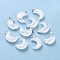 Natural Quartz Crystal Pendants, Rock Crystal Pendants, with Platinum Brass Loops, Moon, 29x18~21x7~10mm, Hole: 6x3mm