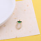 Alloy Pendants, with Enamel, Cadmium Free & Lead Free, DIY Accessories, Carrot, Matte Gold Color, White, 25x12mm