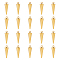 20Pcs 304 Stainless Steel Pendants, Spike/Cone, Golden, 18x5mm, Hole: 2mm