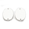 Brass Links Connectors, Cadmium Free & Nickel Free & Lead Free, Oval, Real Platinum Plated, 18x13x1mm, Hole: 1mm