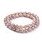 Mother's Day Jewelry, Mother and Daughter Stretch Bracelets Sets, with Dyed Natural Pearl Beads and Burlap Bags, Plum, 1-7/8 inch(4.7cm), 2-1/4 inch(5.8cm), 2pcs/set