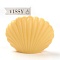 Shell Shaped Aromatherapy Smokeless Candles, with Box, for Wedding, Party, Votives, Oil Burners and Christmas Decorations, Gold, 6.8x9x4.8cm