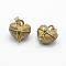 Brass Prayer Box Pendants, Lead Free & Cadmium Free & Nickel Free, Heart, Raw(Unplated), 16x17x14mm, Hole: 4x6mm, Inner: 15x7mm
