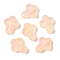Transparent Spray Paint Glass Beads, Cross, Bisque, 14.5x11.5x3.5mm, Hole: 1mm