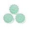 Transparent Glass Beads, Flowers, Baking Paint, Medium Aquamarine, 16x15.5x7.5mm, Hole: 1.2mm