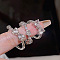 Alloy & Rhinestone Cuff Finger Rings Sets, Heart/Bowknot, Crystal, Inner Diameter: 15~20mm