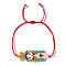 Imported Handwoven Rice Bead Bracelet with Cute Cartoon Girl Pattern