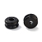 304 Stainless Steel Beads, Grooved Beads, Column, Black, 6x3mm, Hole: 1.8mm