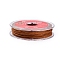 2-Ply Round Waxed Cotton Thread Cords, Import From Japan, Chocolate, 0.5mm, about 21.87 Yards(20m)/Roll