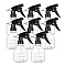 250ml Empty Plastic Spray Bottles with Black Trigger Sprayers Clear Trigger Sprayer Bottle with Adjustable Nozzle for Cleaning Gardening Plant Hair Salon, Black, 15.5x7.2cm, Capacity: 250ml