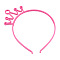 Crown Plastic Hair Bands, with Teeth, Hair Accessories for Girls, Hot Pink, 160x135x6mm