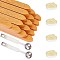 DIY Retro Vintage Wax Seal Making Kits, with Candle, Stainless Steel Spoon and Sealing Wax Sticks Without Wicks, Dark Goldenrod, Sealing Wax Sticks: 90x12x11.5mm, 16pcs/set
