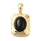 Brass Pendants, Cadmium Free & Nickel Free & Lead Free, Rectangle Charms, Real 18K Gold Plated, 19.5x11.5x5.5mm, Hole: 2.5x4.5mm
