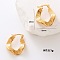 Stainless Steel Wave Hoop Earrings , Golden, 25x22mm