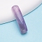 Natural Amethyst Curved Rectangle Links, Bridge Connector Charms, 35mm