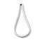 Non-Tarnish 304 Stainless Steel Linking Rings, Teardrop, Stainless Steel Color, 21x9.5x1mm