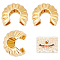 160Pcs Brass Crimp Bead Cover, Real 18K Gold Plated, 5.5x3mm, Hole: 2mm